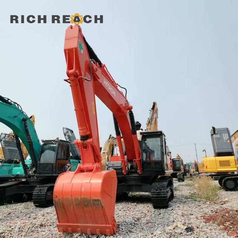 Cab interior and original monitor of a 2023 Hitachi ZX350-3G excavator, low hours, $30,750